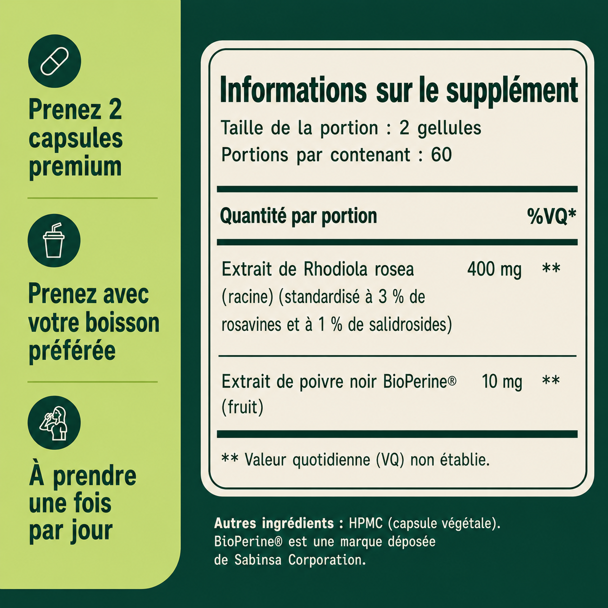 Rhodiola Rosea – Adaptogène naturel fabriqué en France