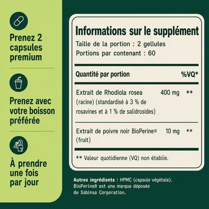 Rhodiola Rosea – Adaptogène naturel fabriqué en France
